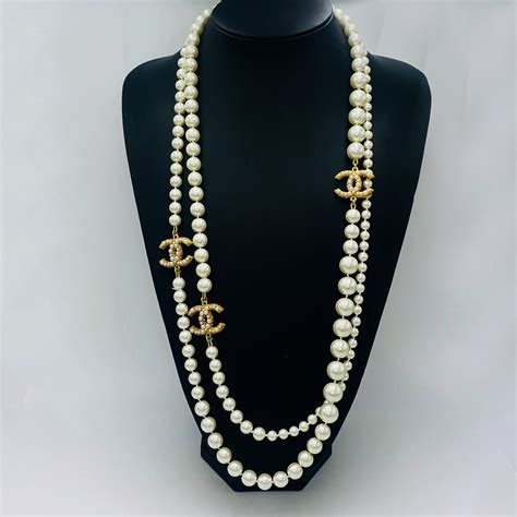 chanel short and long necklace|Chanel long necklace price.